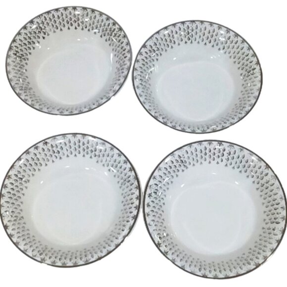 Vintage Silver‎ Rain Set of 4 Ironstone Dishes Washington Pottery Hanley England - Picture 1 of 6
